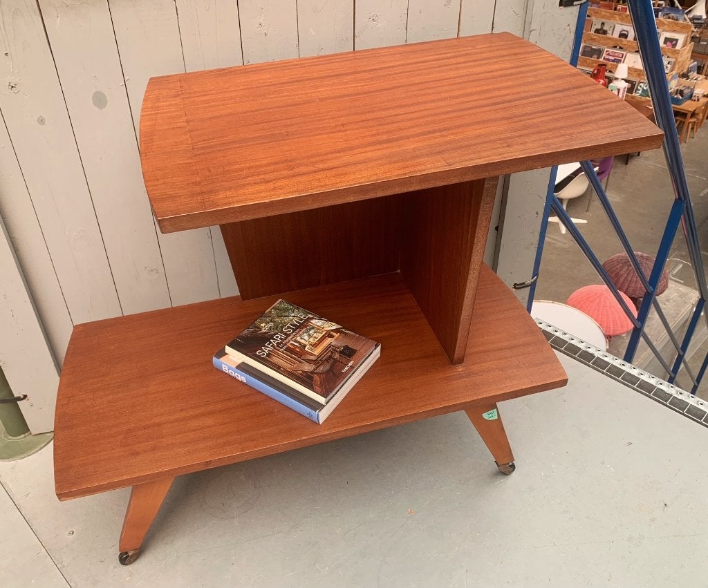 Audiomeubel teak kastje voor platenspeler vintage retro, Ophalen, Huis en Inrichting