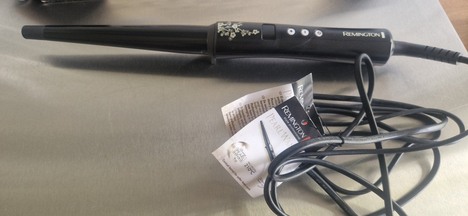 Remington Pearl Wand Krultang - Luxe Krullen, Ophalen of Verzenden, Zo goed als nieuw, Krultang of Stijltang