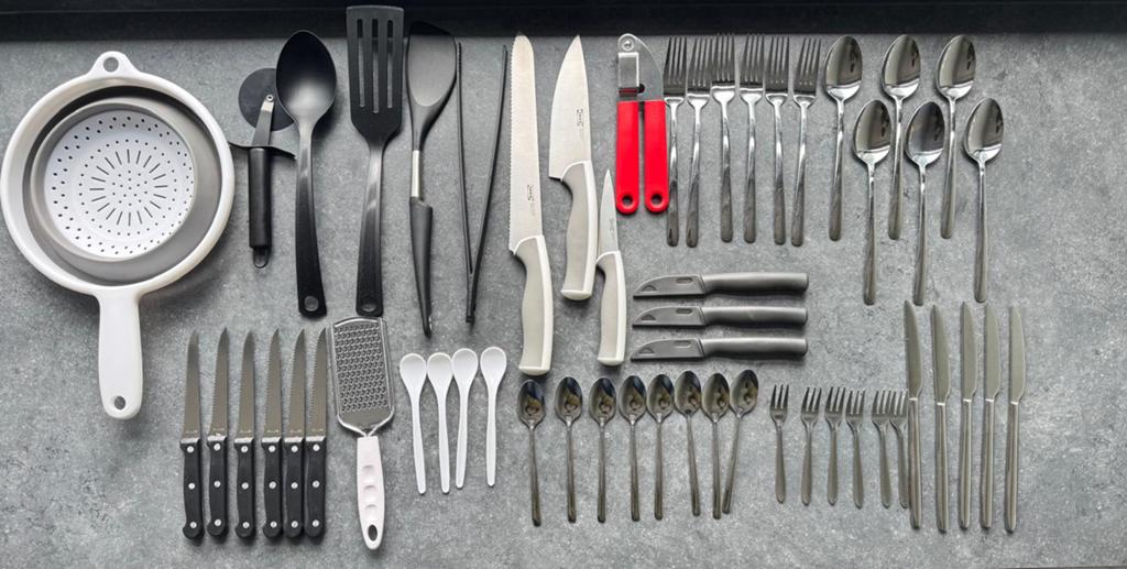 Bestekset, Huis en Inrichting, Keuken | Bestek, Zo goed als nieuw, Rvs of Chroom, Ophalen