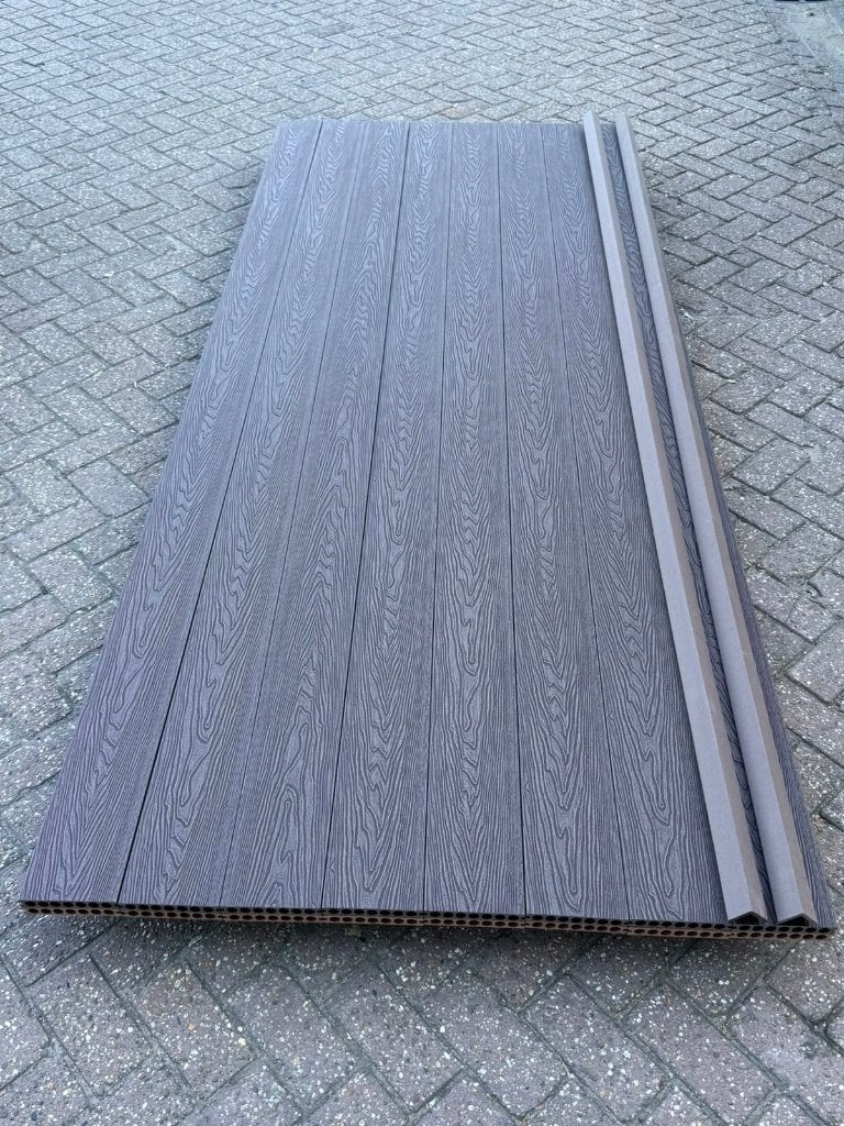 Composiet WPC vlonderplank Donkerbruin 15 x 2.3 x 290, Ophalen of Verzenden, Nieuw, Composiet