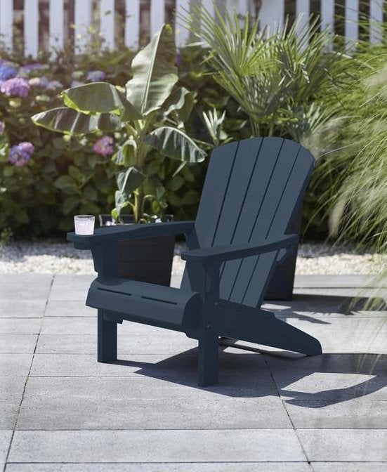 Keter Alpine Adirondack tuinstoel donkerblauw, Ophalen of Verzenden, Zo goed als nieuw, Kunststof