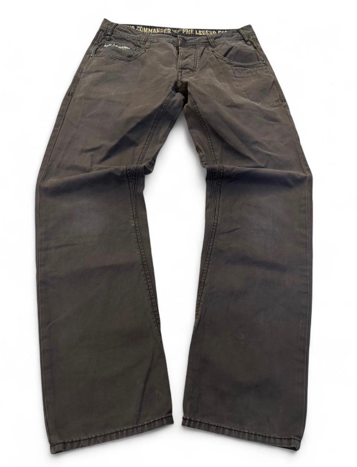 PME Legend Commander Broek W33 L32 Bruin Katoen Straight Fit, Ophalen of Verzenden, Zo goed als nieuw, Maat 52/54 (L), Bruin