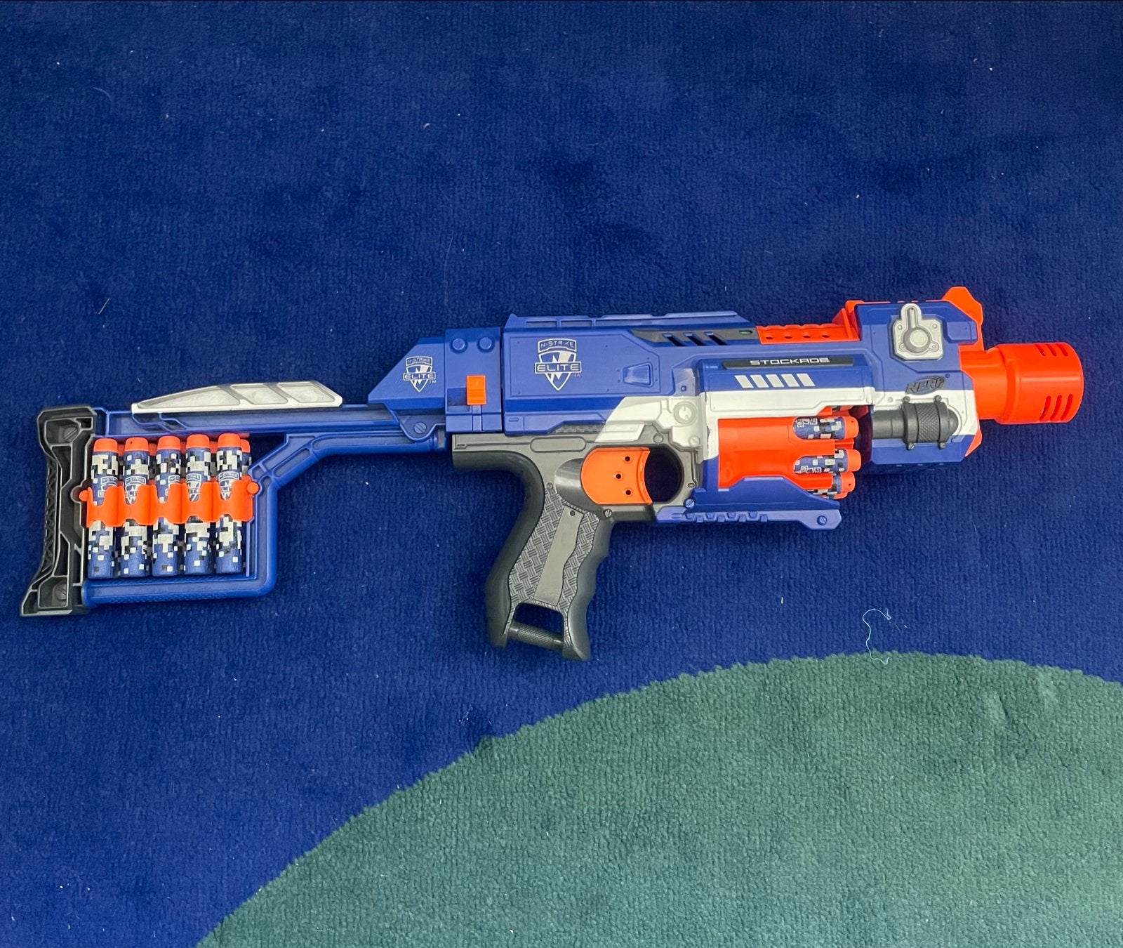 Nerf N-Strike Elite Stockade Blaster met Darts, Ophalen, Zo goed als nieuw