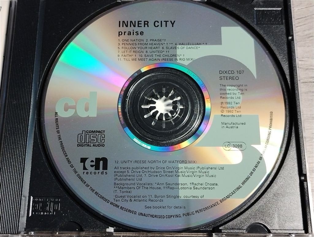 Inner City - Praise, Cd's en Dvd's, Cd's | Dance en House, Ophalen of Verzenden, Zo goed als nieuw, Disco