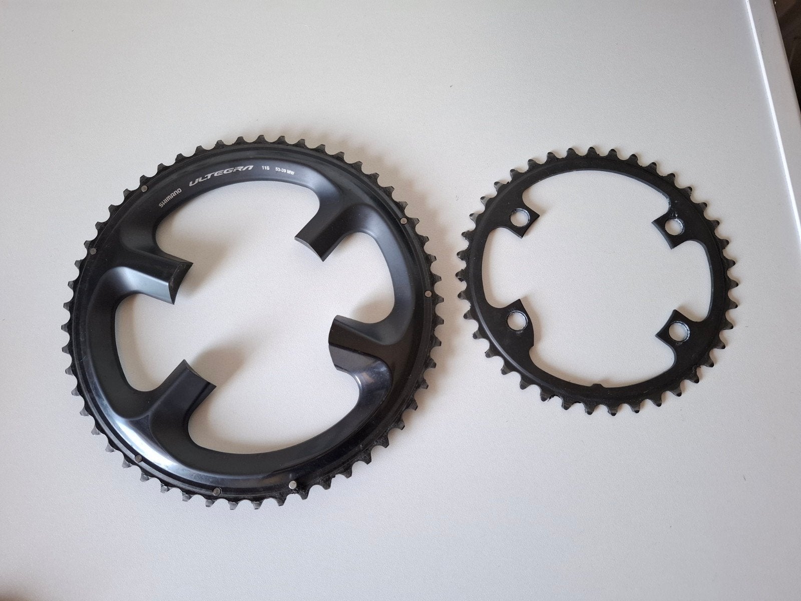 Shimano Ultegra R8000 53 - 39 kettingblad 11 speed racefiets, Crankstel of Pedalen, Shimano Ultegra, Staal, Ophalen of Verzenden