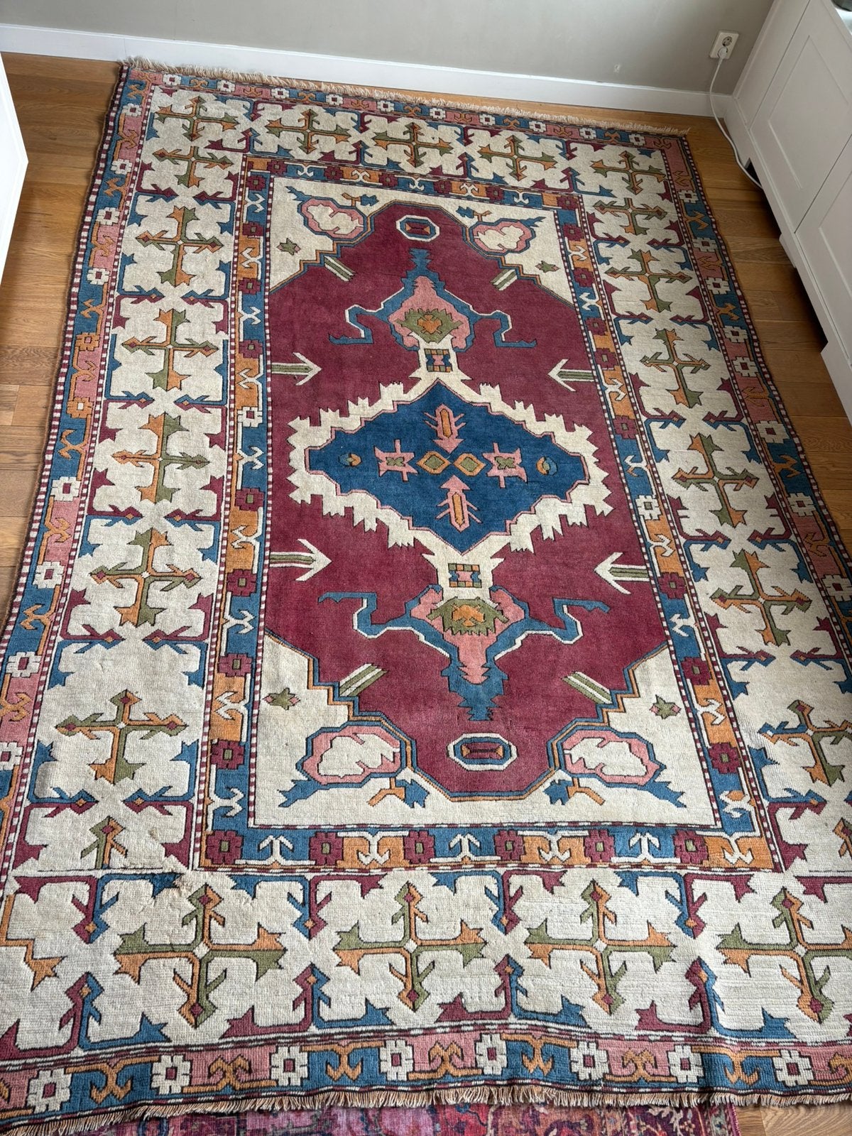 Mooie handgemaakt Turks wollen tapijt, Huis en Inrichting, Stoffering | Tapijten en Kleden, 200 cm of meer, Ophalen of Verzenden