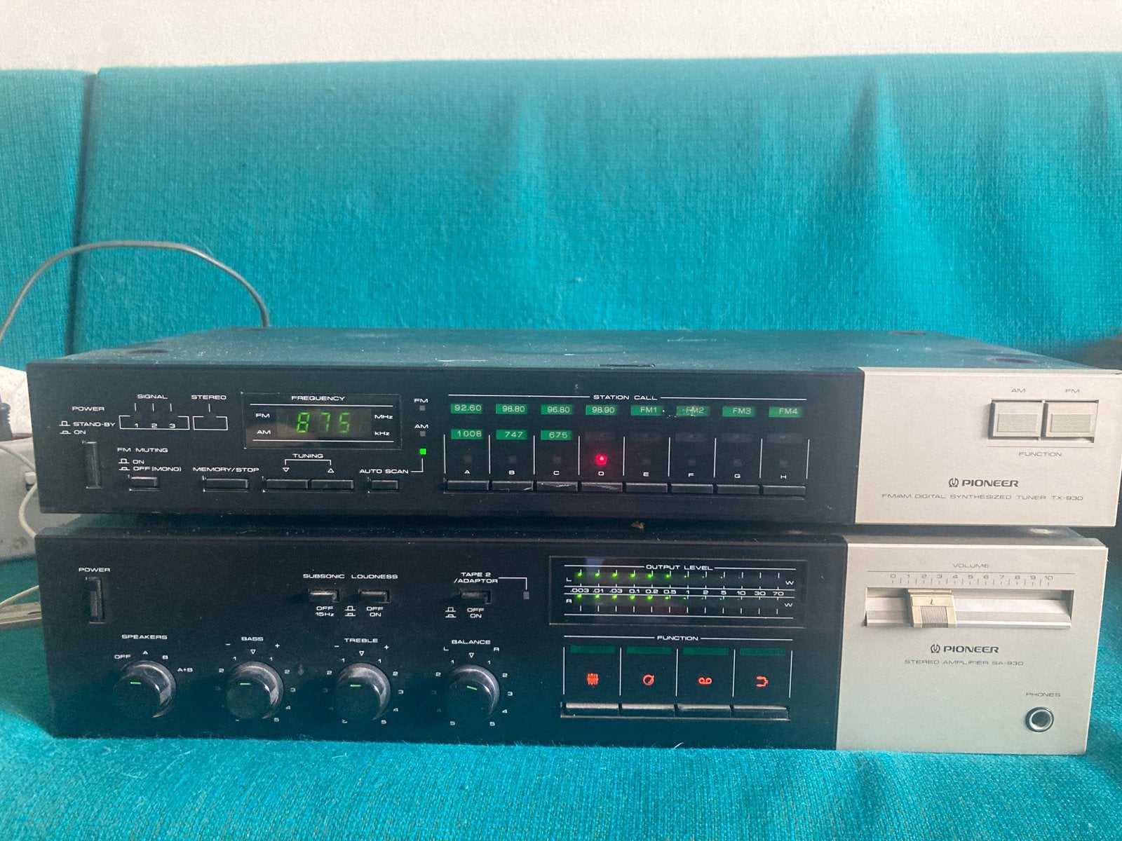 Pioneer 930-set, versterker en tuner, vintage, Gebruikt, Tuner of Radio, Pioneer, Losse componenten