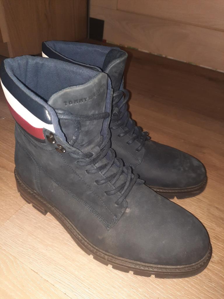 Tommy Hilfiger Boots Maat 44 - Donkerblauw, Blauw, Ophalen of Verzenden, Gedragen, Boots