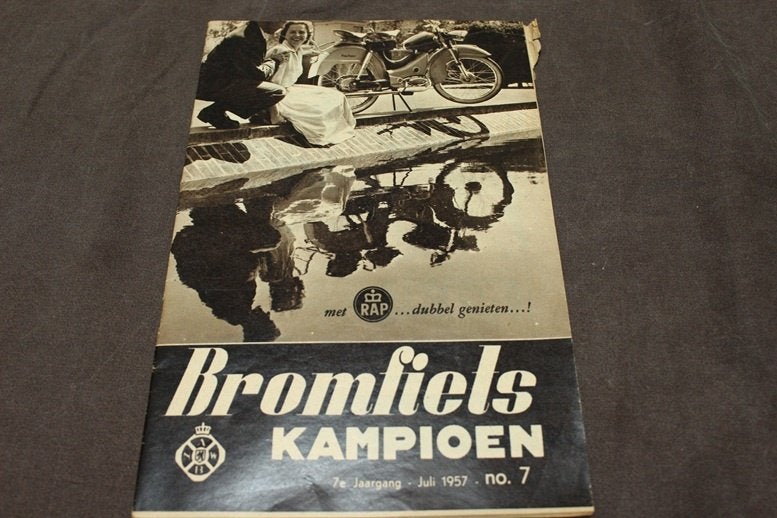 blad Bromfiets Kampioen juli 1957 Brummi Mobylette, Ophalen of Verzenden, Gebruikt