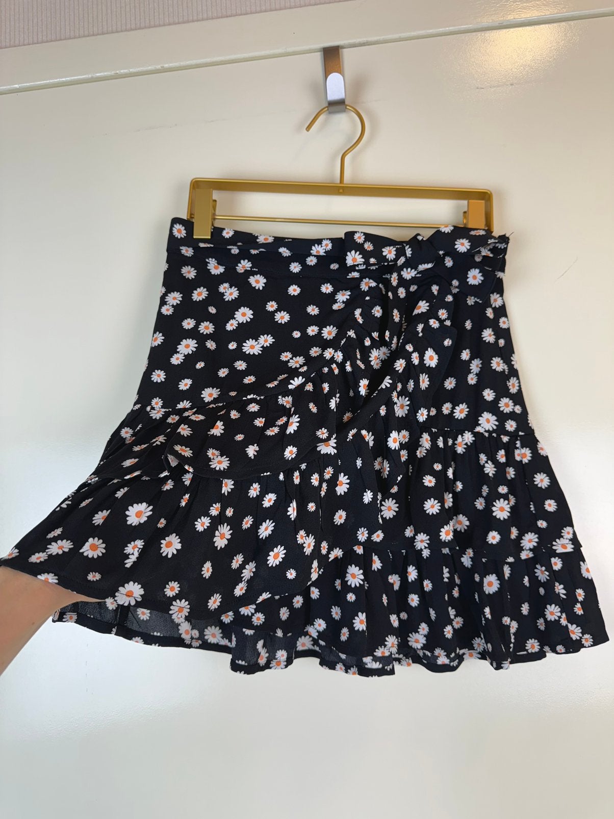 LES COYOTES DE PARIS Mini Rok Skirt Daisy Flower Ruffle XS, Zwart, Ophalen of Verzenden, Zo goed als nieuw, Maat 34 (XS) of kleiner