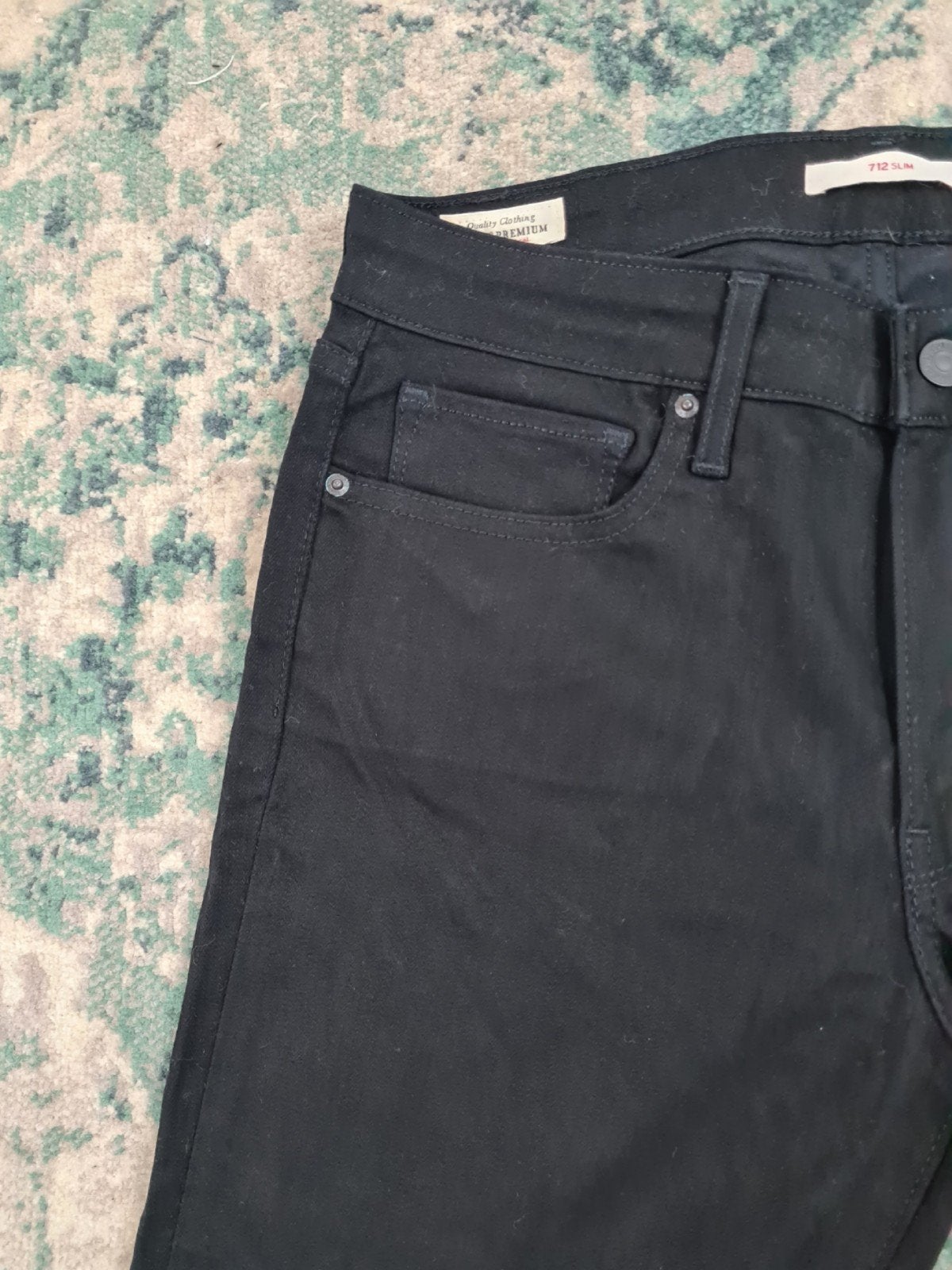 Levi’s 712 Slim W27 L27 Dames Tulsi2730 Mid-rise, Zwart, Ophalen of Verzenden, Zo goed als nieuw, W27 (confectie 34) of kleiner