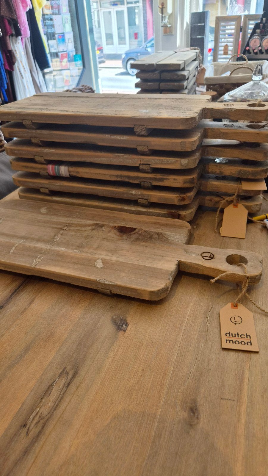 Houten Snij-/Serveerplank met Handgreep, Hout, Snij-/serveerplank, Nieuw, Ophalen of Verzenden