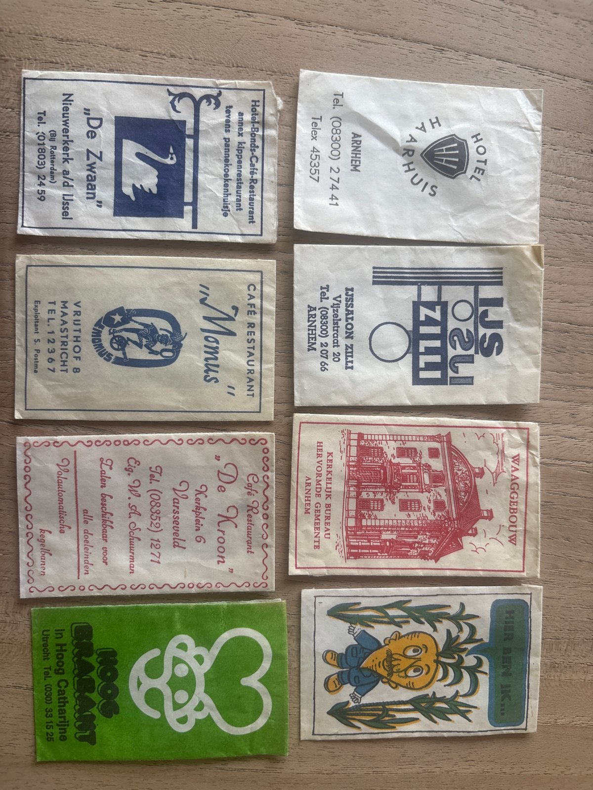 Grote verzameling suikerzakjes en luciferdoosjes ‘50-‘80, Ophalen of Verzenden