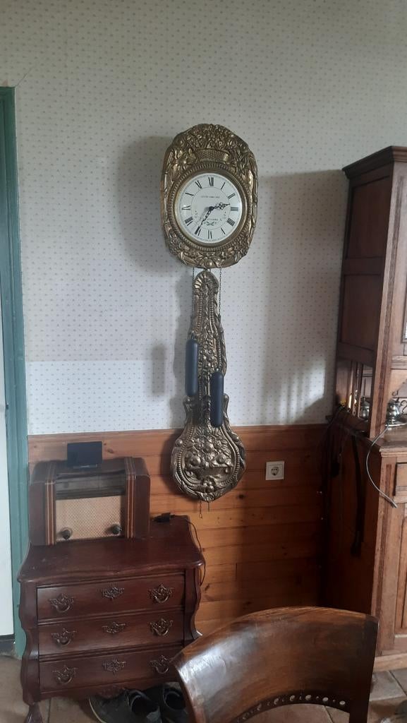 Vintage Boerderijklok Louis Jaquine St Etienne Replica, Ophalen