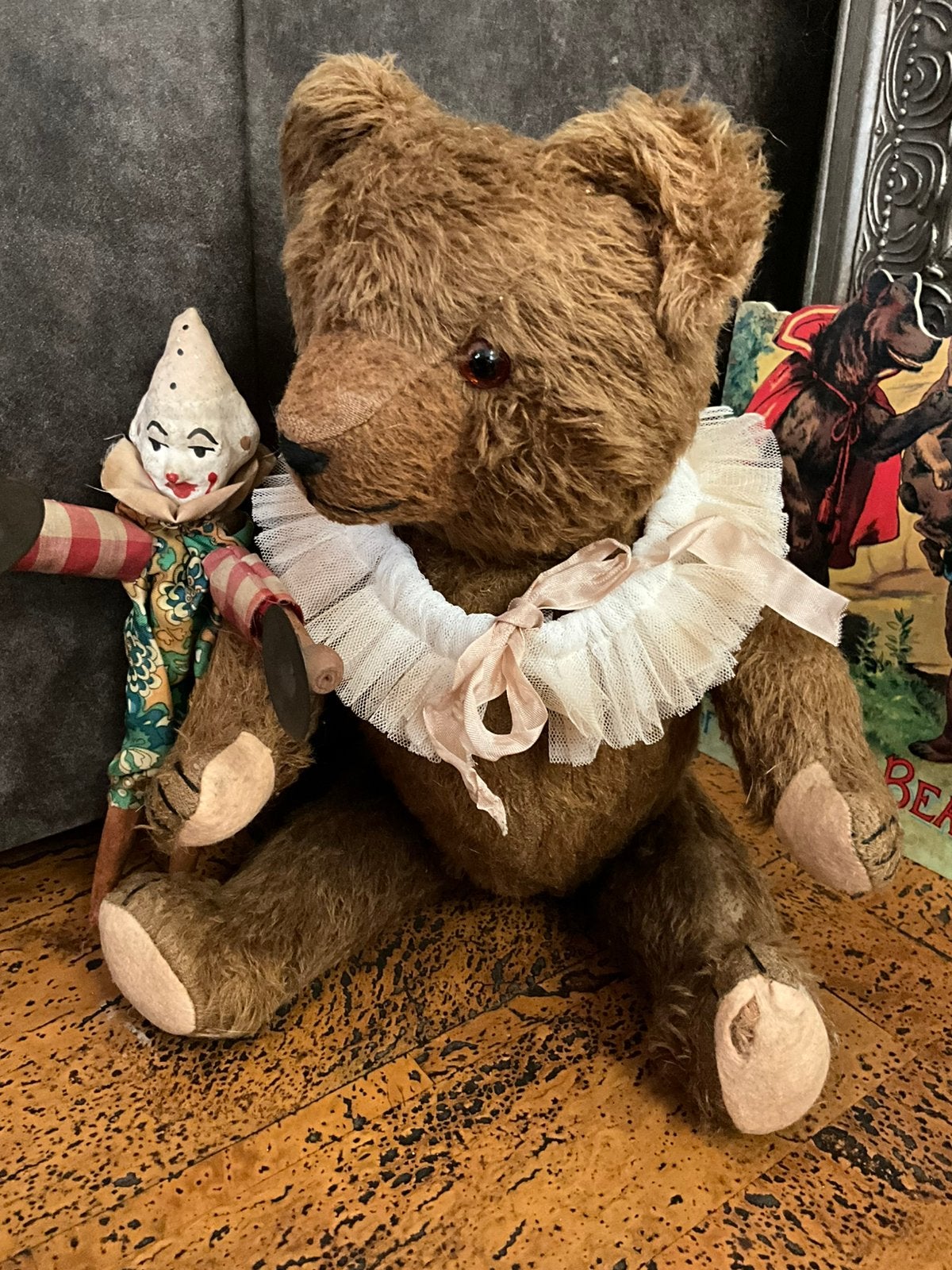 Lieve antieke beer 40 cm groot. In zeer goede staat., Ophalen of Verzenden