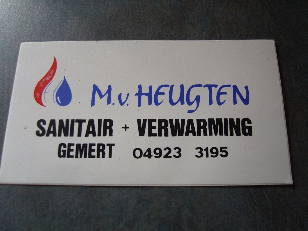 sticker gemert m van heugten sanitair + verwarming, Ophalen, Zo goed als nieuw
