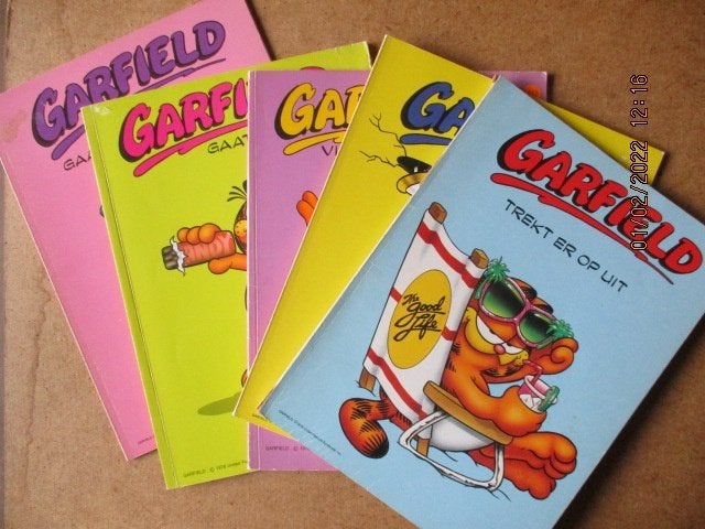 adv5630 garfield foodbook, Meerdere stripboeken, Ophalen, Gelezen