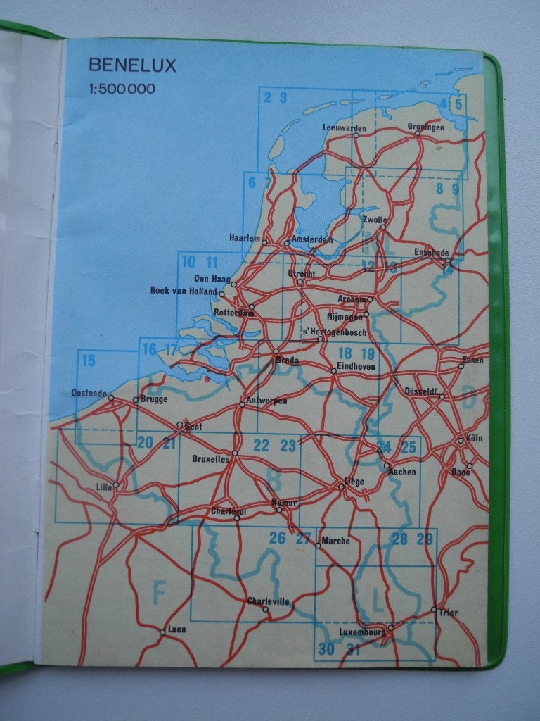 Boekje wegenkaarten Benelux Noord Frankrijk Bondsspaarbank, Gelezen, Overige typen, Ophalen of Verzenden, 1800 tot 2000