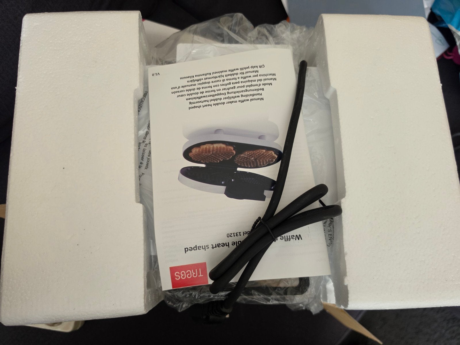 Tregs Wafelijzer Hartvormige Wafels -  nieuw, Ophalen of Verzenden, Zo goed als nieuw