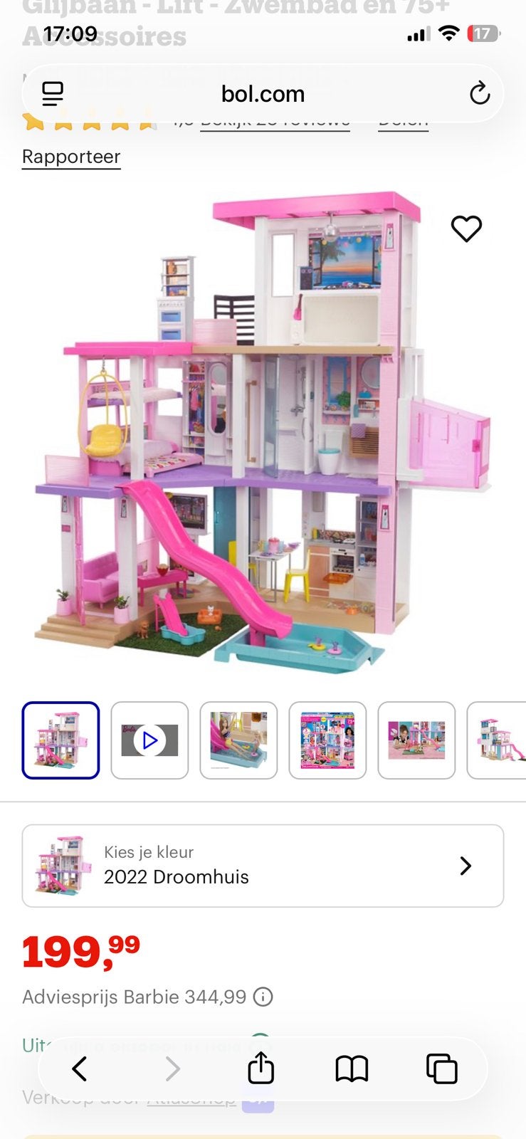 Groot Barbiepop Huis met Accessoires, Ophalen, Gebruikt, Barbie
