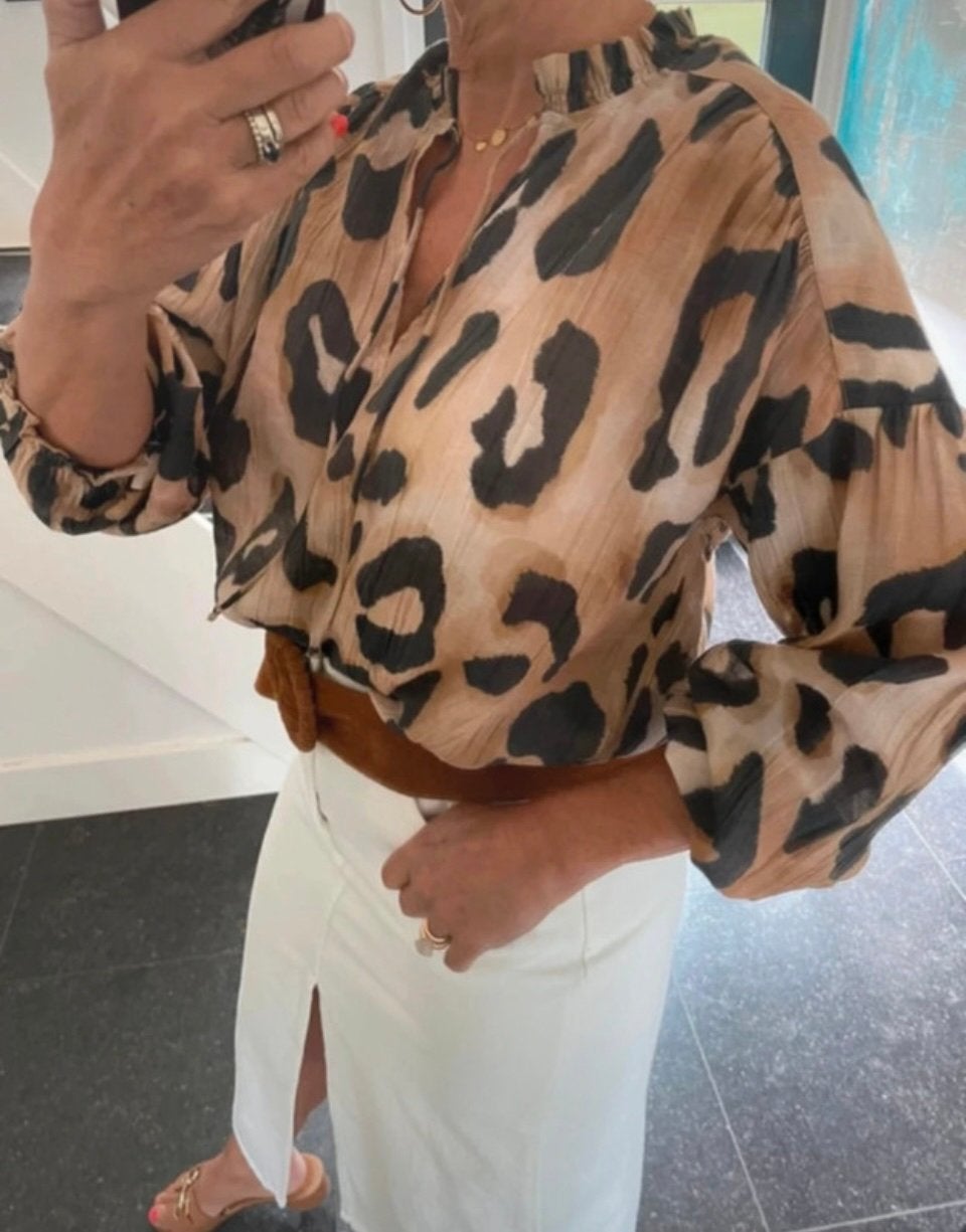 Dante6, prachtige print, leopard blouse, goed voor M/L/XL, Ophalen of Verzenden, Nieuw, Maat 38/40 (M)