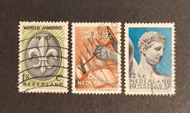 nederland nvph 293 - 295, Verzenden, T/m 1940, Gestempeld