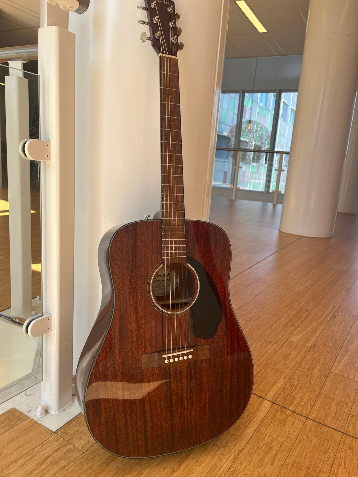 Fender CD-605 Dreadnought All-Mahogany WN - Zo goed als nieu, Ophalen, Zo goed als nieuw, Western- of Steelstringgitaar, Met koffer