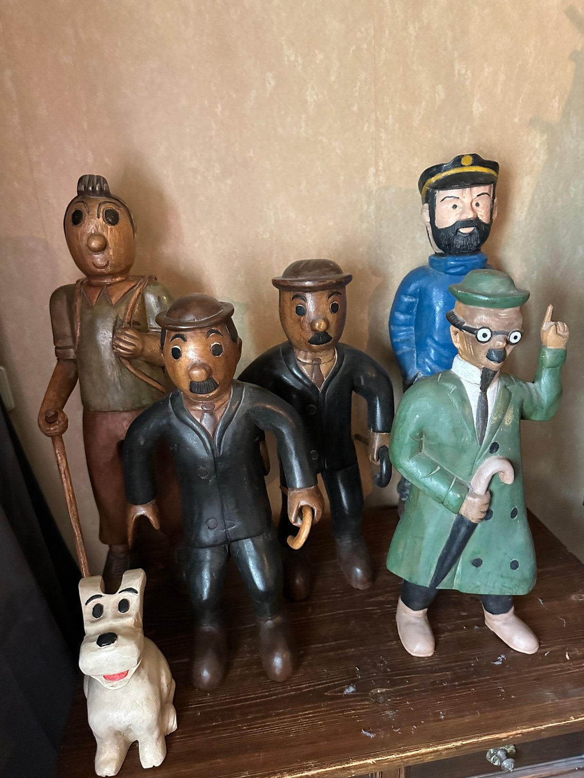 Kuifje tintin beelden hout zonnebloem Haddock Janssen kuifje, Ophalen, Zo goed als nieuw