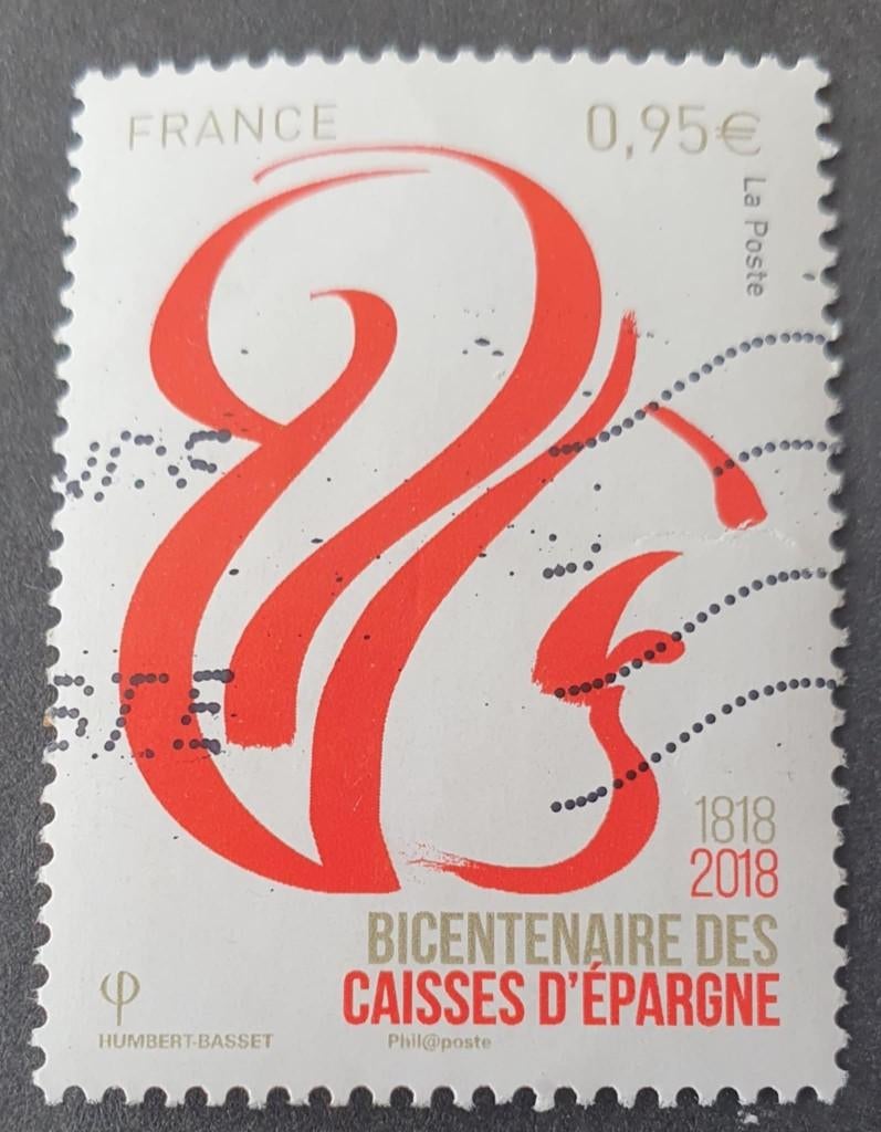 111-26 Frankrijk 2018 / 200 Ans Caisses d`Epargne, Verzenden, Gestempeld