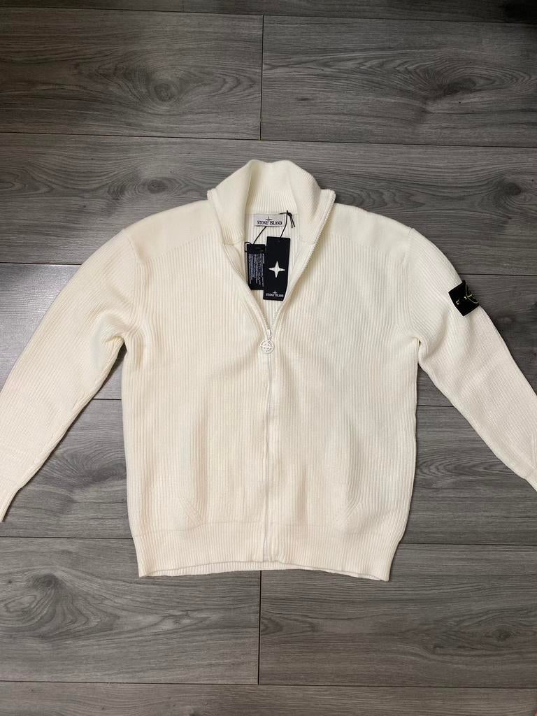 Stone island cardigan wit, Ophalen of Verzenden, Zo goed als nieuw, Maat 52/54 (L), Wit