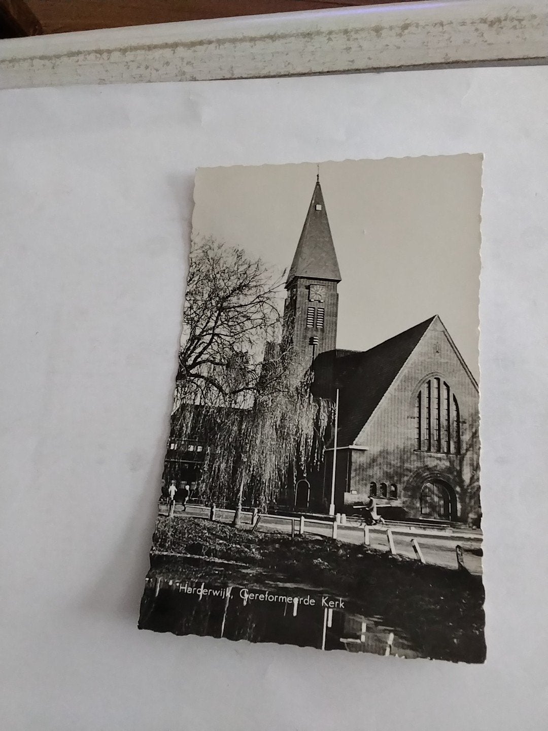 Oude Ansichtkaart Harderwijk Gereformeerde Kerk, Ophalen of Verzenden, 1940 tot 1960, Gelopen, Gelderland