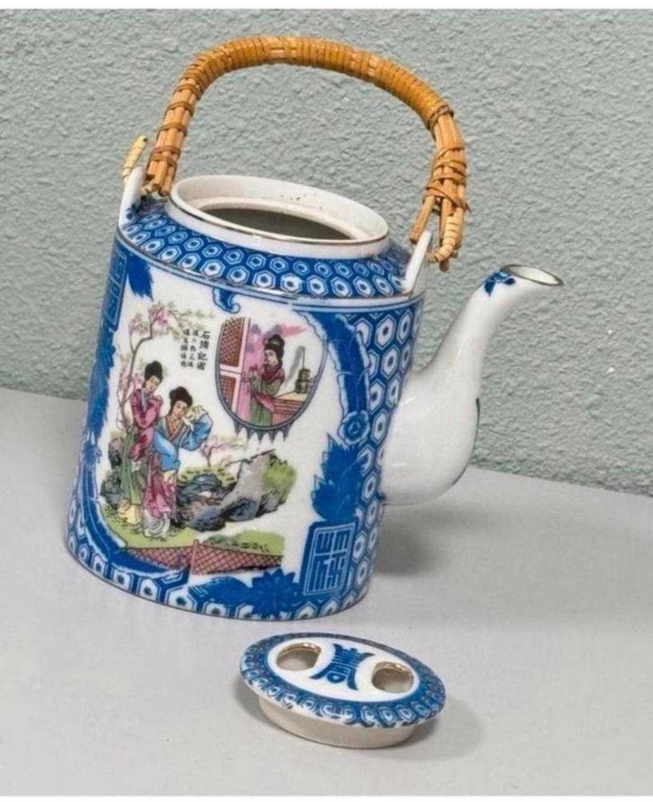 Chinese vintage Famille rose porseleinen theepot porselein, Ophalen of Verzenden