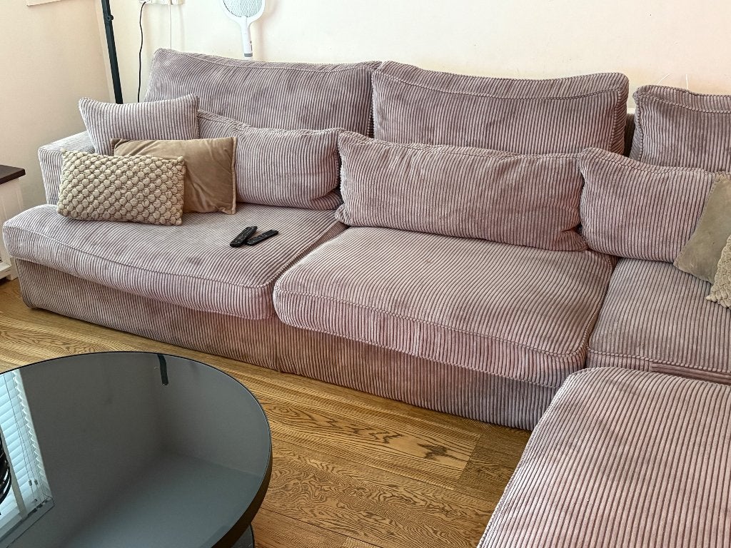 Hoek loungebank, Ophalen, Zo goed als nieuw, Stof, Landelijk