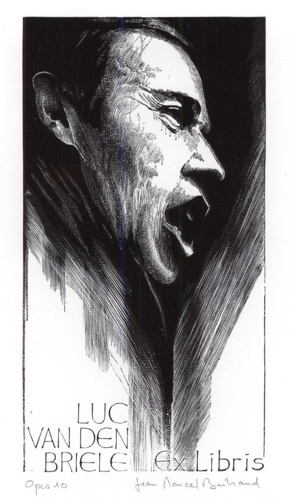 0078 Ex Libris Frankrijk : Jean Marcel Bertrand, 1985, Antiek en Kunst, Verzenden, Ex libris