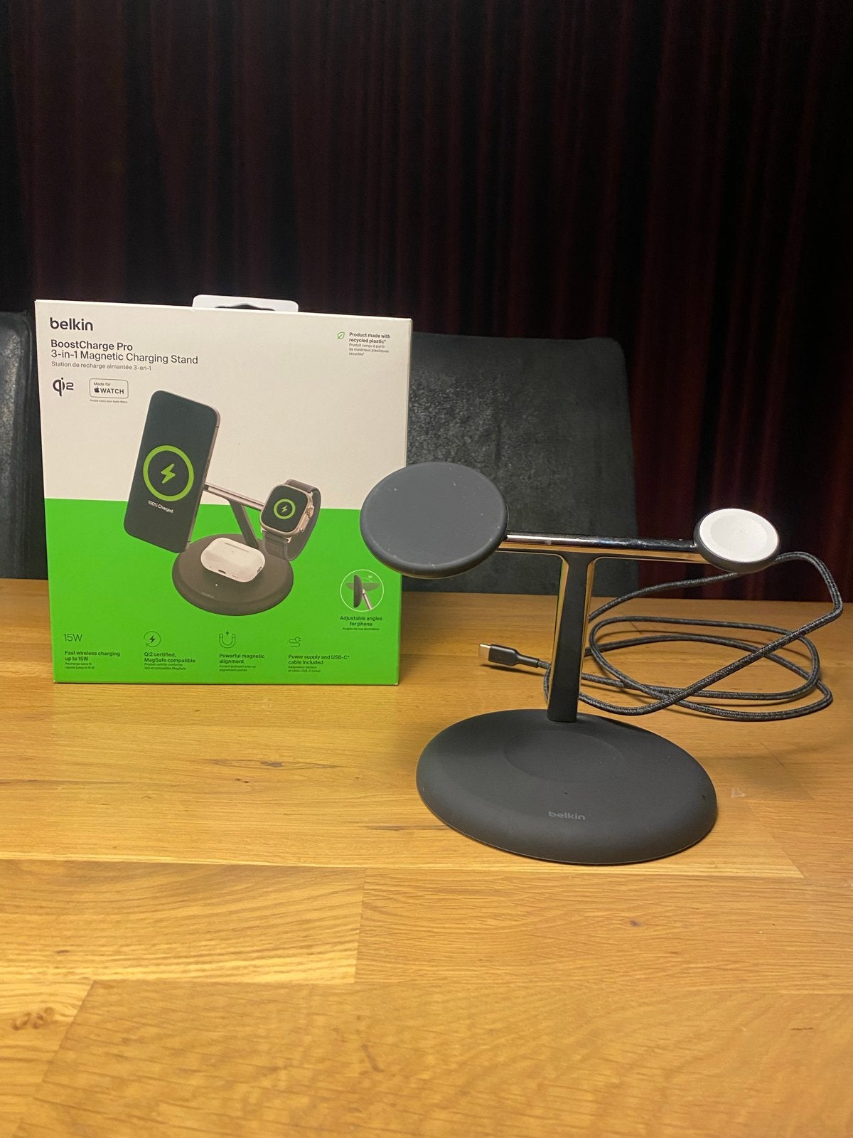 Belkin BoostCharge Pro 3-in-1 MagSafe Oplader, Ophalen, Zo goed als nieuw, Overige typen, Apple