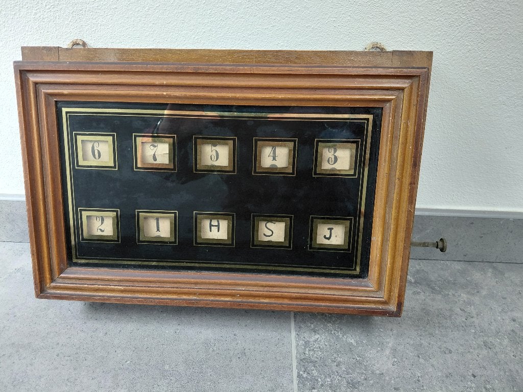 Antiek houten bedienden bellenbord (ca 1900) COMPLEET!, Ophalen