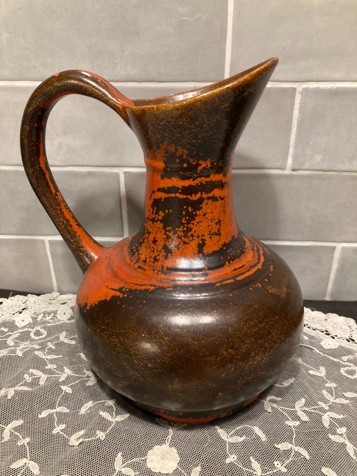 Vintage karaf Gouda Holland Iris (110324c), Antiek en Kunst, Ophalen of Verzenden
