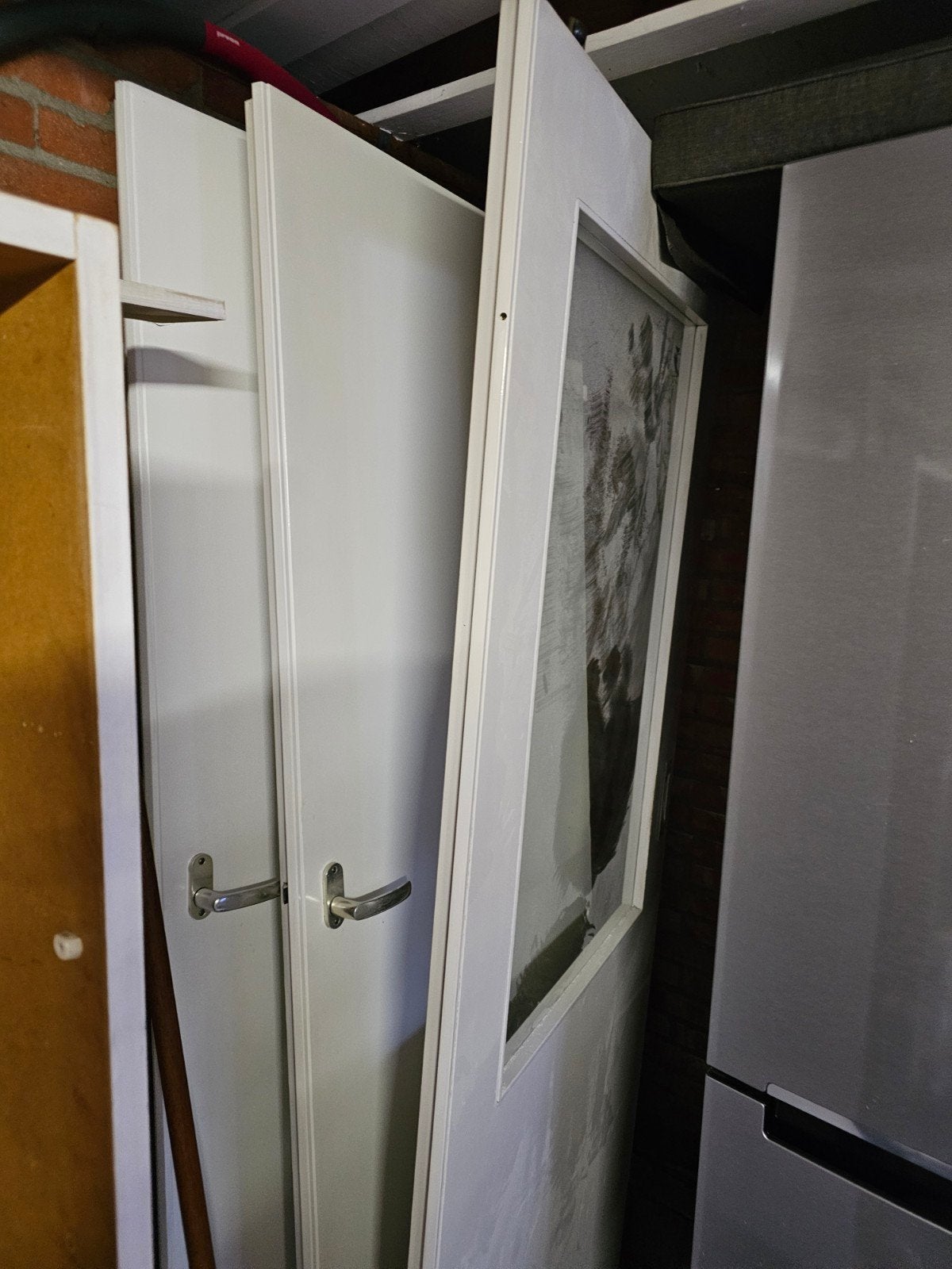 3 deuren, Doe-het-zelf en Verbouw, Deuren en Horren, Binnendeur, Ophalen of Verzenden, Glas, Schuifdeur