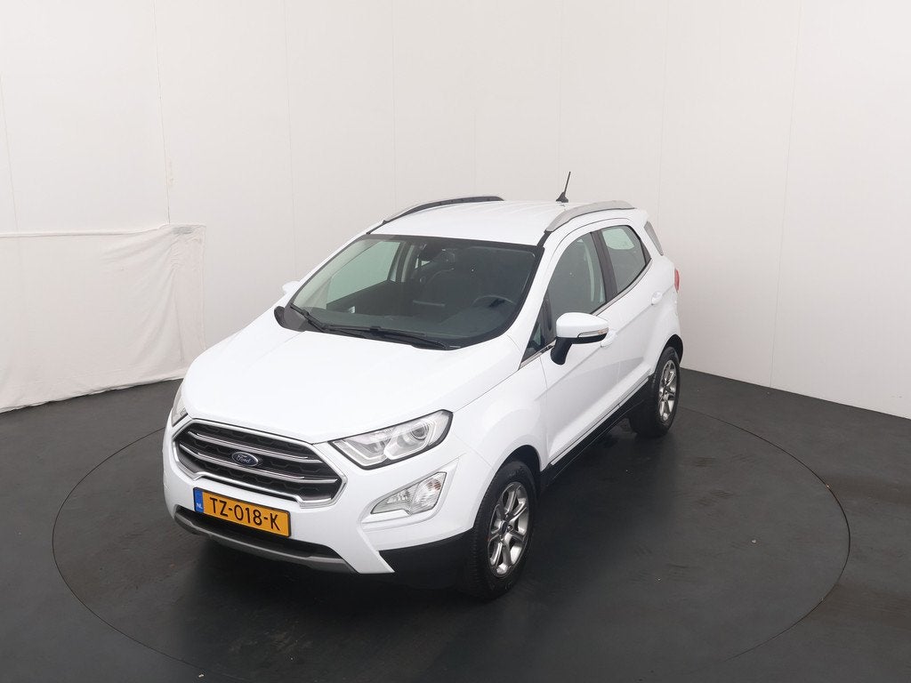 Ford EcoSport EcoBoost 125 pk Titanium | Trekhaak | Navi | C, Auto's, Ford, Gebruikt, Ecosport, Leder en Stof, Wit