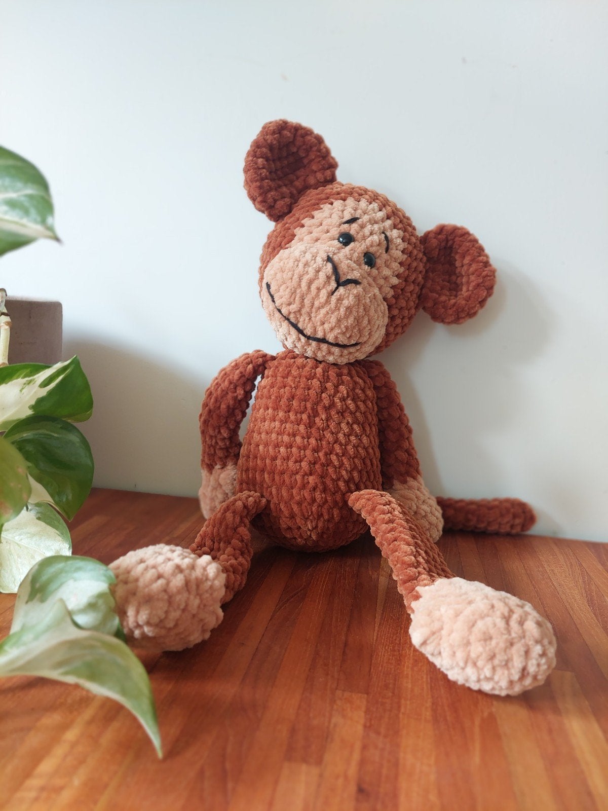 Met de hand gemaakt aapje om mee te knuffelen, Handgemaakt, Overige typen, Nieuw, Ophalen of Verzenden