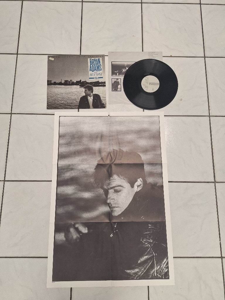 Vintage vinyl lp album Bryan Adams Heat of the night poster, Ophalen of Verzenden, LP