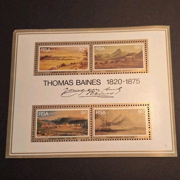 1975 ZUID-AFRIKA ** BLOK THOMAS BAINES**, Ophalen of Verzenden, Zuid-Afrika, Postfris
