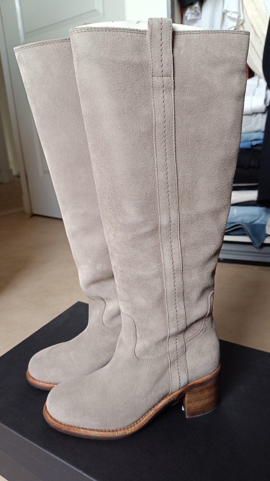 Nieuwe Via Vai Suède Laarzen Maat 38, Via Vai, Hoge laarzen, Beige, Nieuw