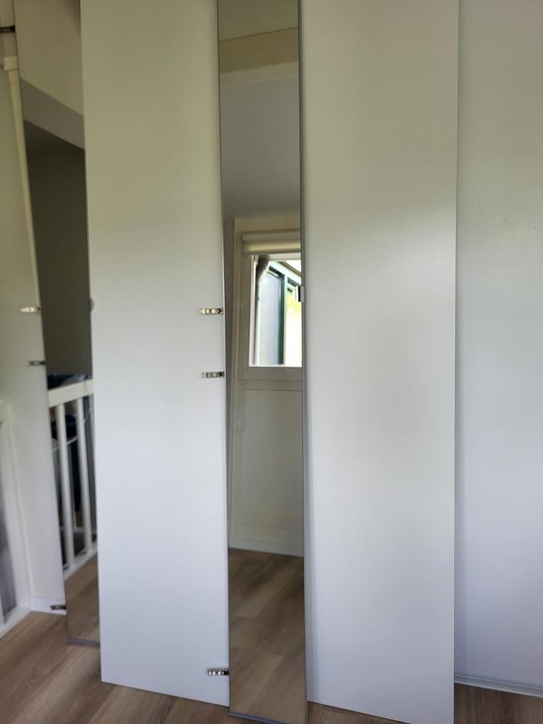 Deuren voor pax kasten (2x wit, 2x spiegel), Huis en Inrichting, Kasten | Kledingkasten, Ophalen, Zo goed als nieuw, 50 tot 100 cm