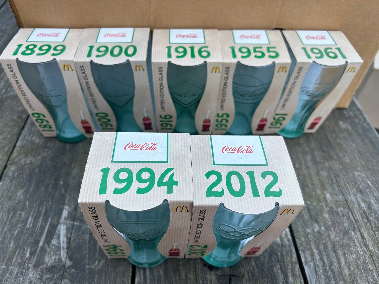 Coca Cola, Mc Donalds, Olympische spelen, 2012, glazen, set, Ophalen of Verzenden, Nieuw, Frisdrankglas