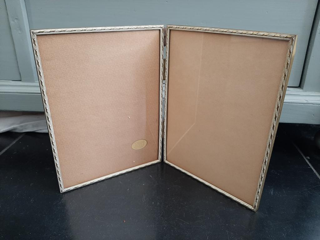 Mooie dubbele lijst M.L Rammen/ made in Denmark, Minder dan 50 cm, Metaal of Aluminium, Ophalen of Verzenden, Zo goed als nieuw