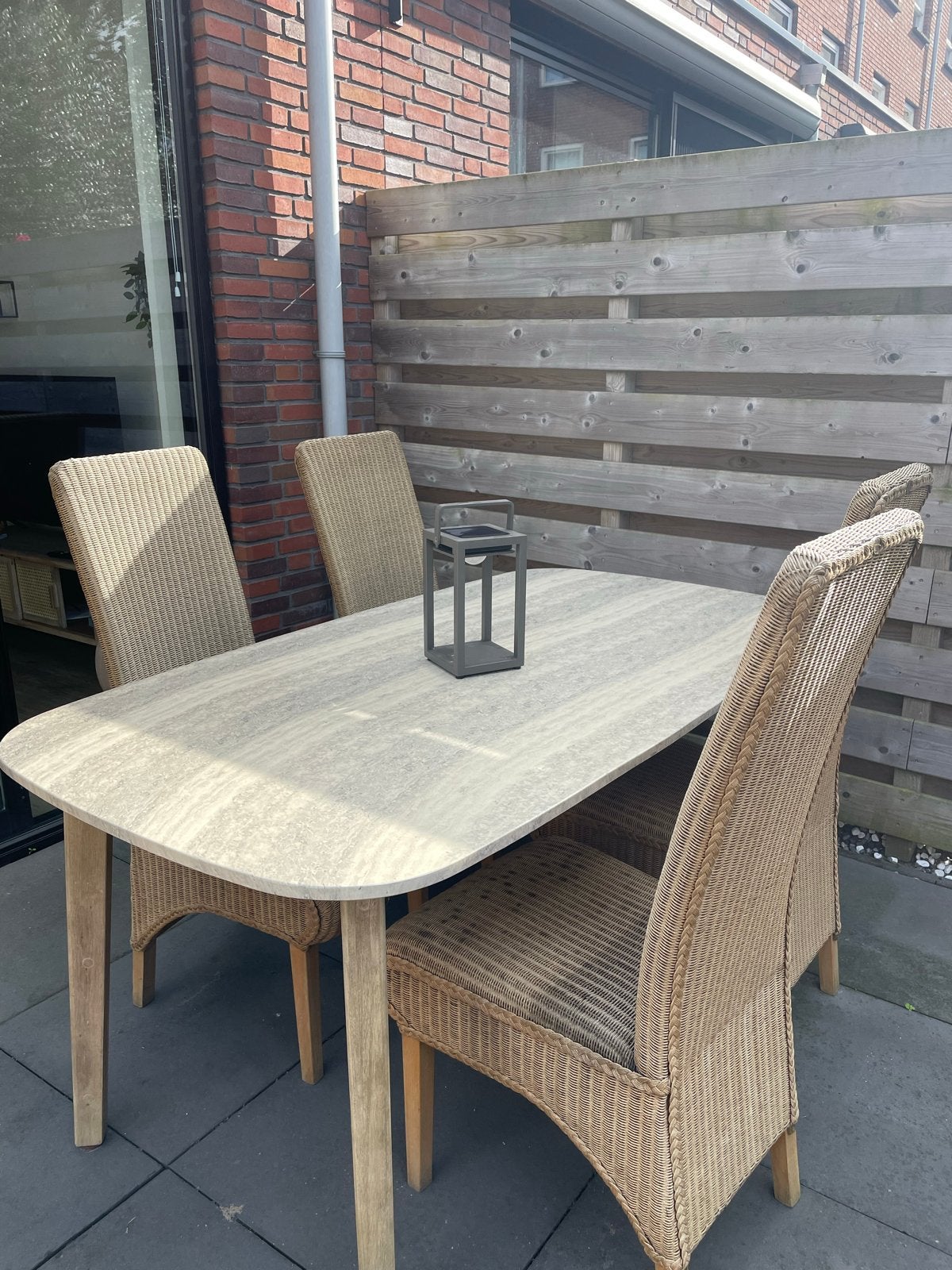 Loom Outdoor 4 Wicker Tuinstoelen, Ophalen, Gebruikt, Wicker