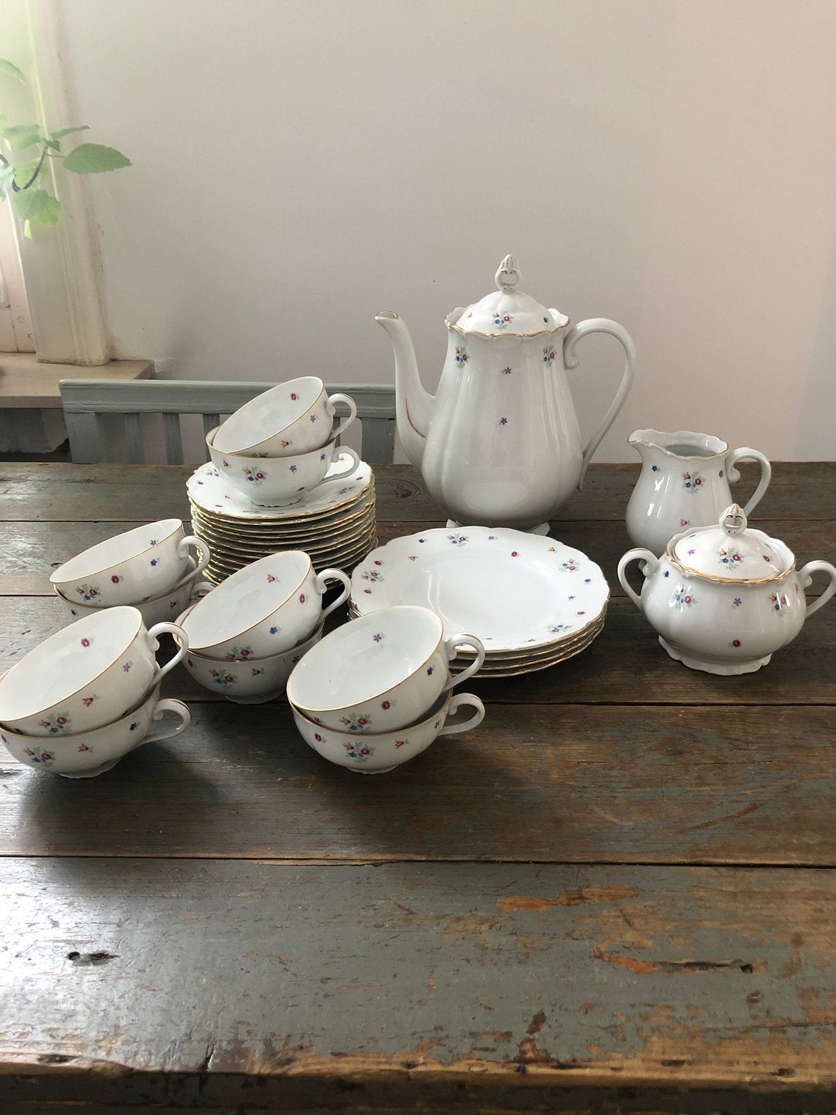 ANTIEK VINTAGE RETRO SERVIES KOFFIESERVIES OOSTBLOK, Ophalen of Verzenden
