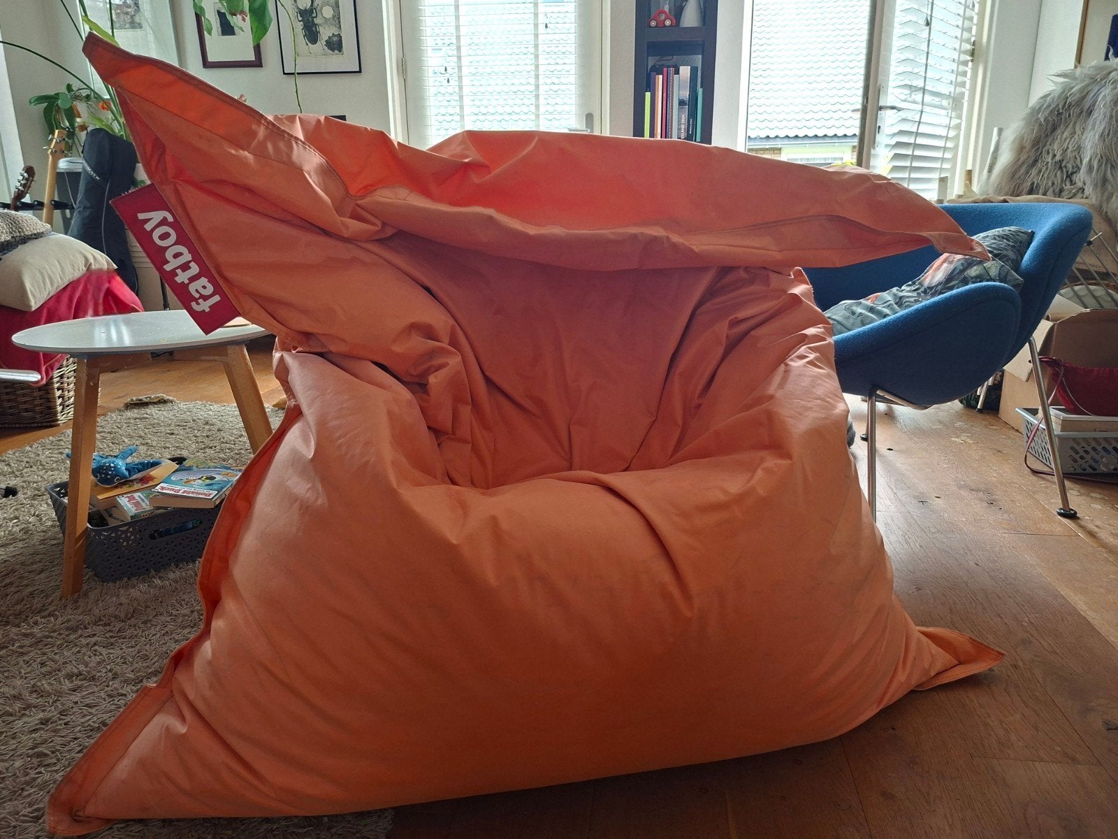 Fat Boy original - Binnenzitzak, oranje, 140x180 cm, Huis en Inrichting, Ophalen, Gebruikt, Oranje, Zitzak