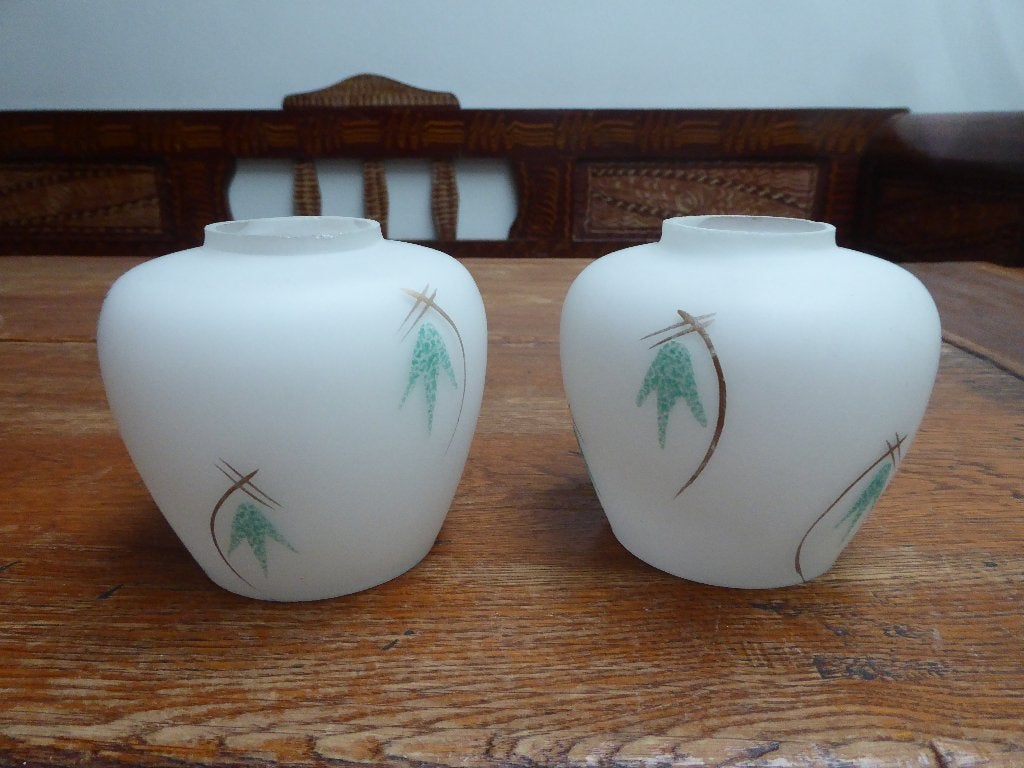 2 vintage opaline lampenkapjes, Ophalen of Verzenden